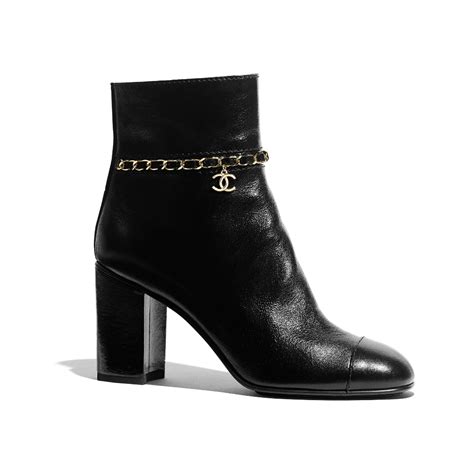 chanel shoes 2020|Chanel leather boot with heel.